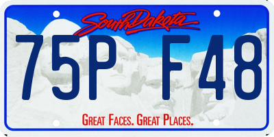 SD license plate 75PF48