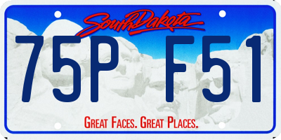 SD license plate 75PF51