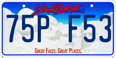 SD license plate 75PF53