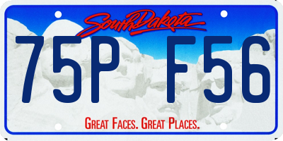SD license plate 75PF56