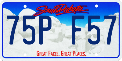 SD license plate 75PF57