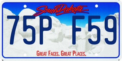 SD license plate 75PF59