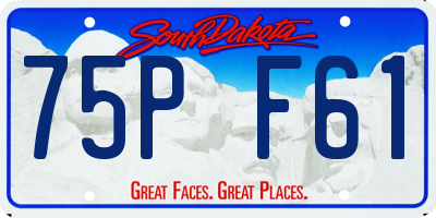 SD license plate 75PF61