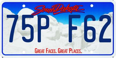 SD license plate 75PF62