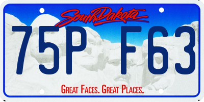 SD license plate 75PF63