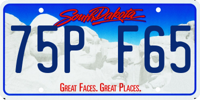 SD license plate 75PF65