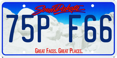SD license plate 75PF66