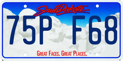 SD license plate 75PF68