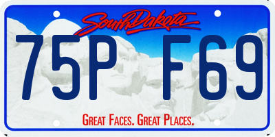 SD license plate 75PF69