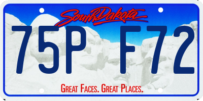SD license plate 75PF72