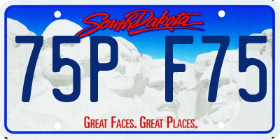 SD license plate 75PF75
