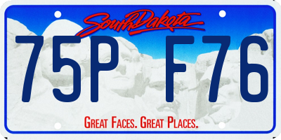 SD license plate 75PF76