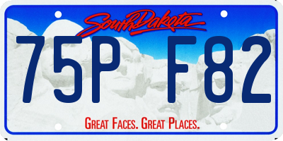 SD license plate 75PF82
