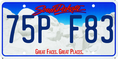 SD license plate 75PF83