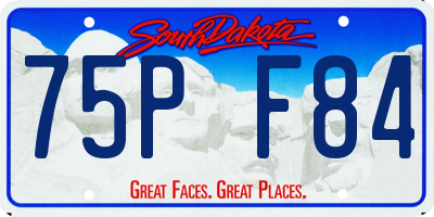 SD license plate 75PF84