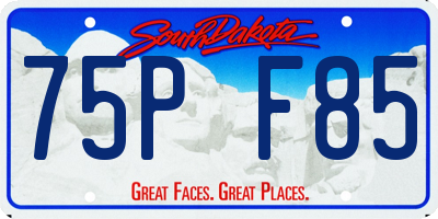 SD license plate 75PF85