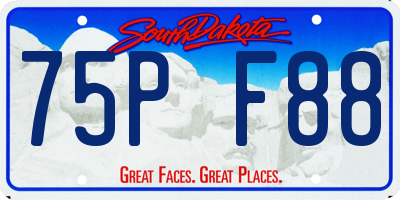 SD license plate 75PF88