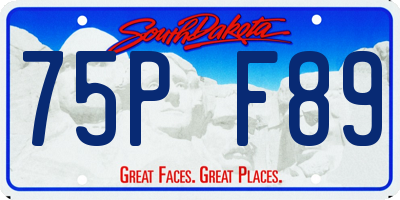SD license plate 75PF89