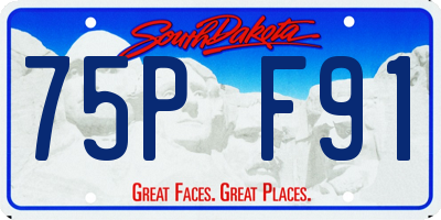 SD license plate 75PF91