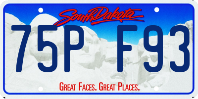 SD license plate 75PF93