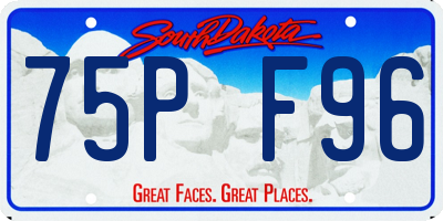 SD license plate 75PF96