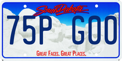 SD license plate 75PG00