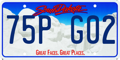 SD license plate 75PG02