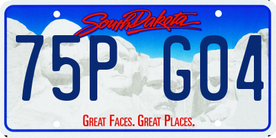 SD license plate 75PG04