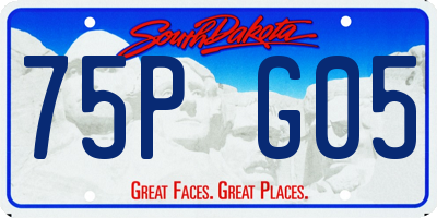 SD license plate 75PG05