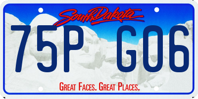 SD license plate 75PG06