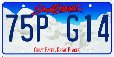 SD license plate 75PG14