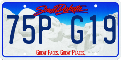 SD license plate 75PG19