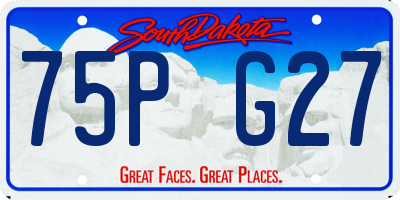 SD license plate 75PG27