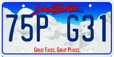 SD license plate 75PG31
