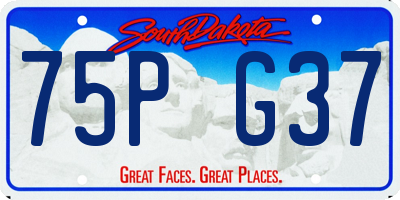 SD license plate 75PG37