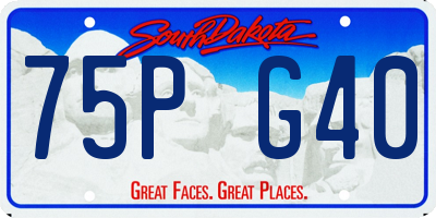 SD license plate 75PG40