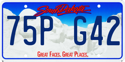 SD license plate 75PG42
