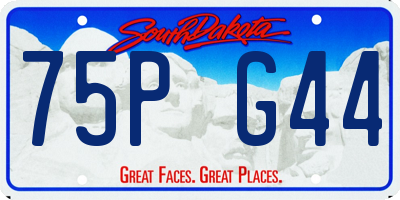 SD license plate 75PG44