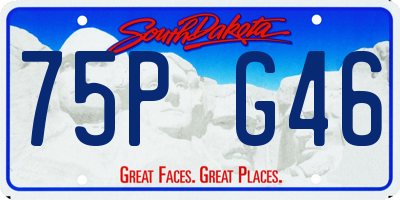 SD license plate 75PG46