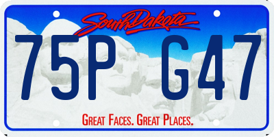 SD license plate 75PG47