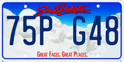SD license plate 75PG48