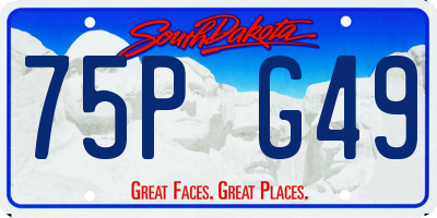 SD license plate 75PG49