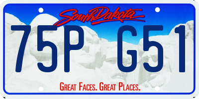 SD license plate 75PG51