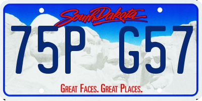 SD license plate 75PG57