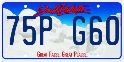 SD license plate 75PG60
