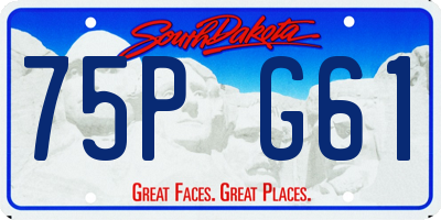SD license plate 75PG61