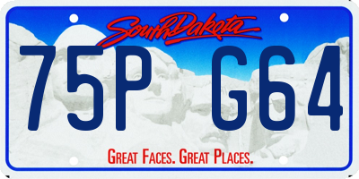 SD license plate 75PG64