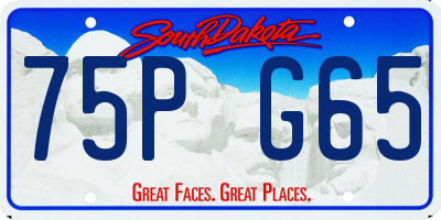 SD license plate 75PG65