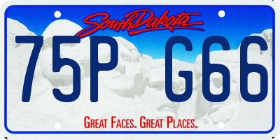 SD license plate 75PG66
