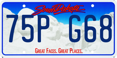 SD license plate 75PG68